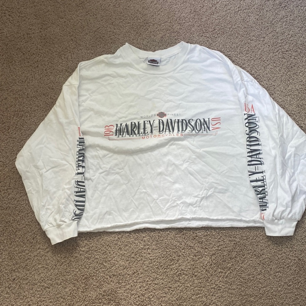 Harley davidson white long sleeve